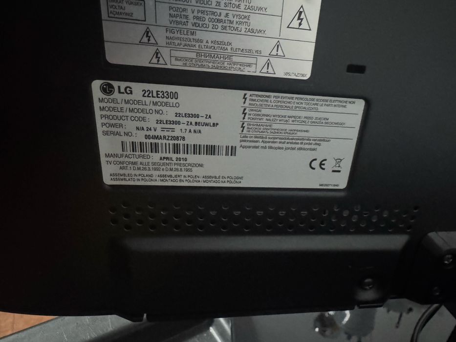 Tv led lg 22 polgadas so funciona com box