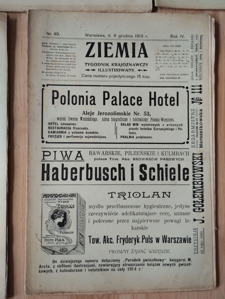 11x Ziemia - 1913 rok tygodnik krajoznawczy illustrowany