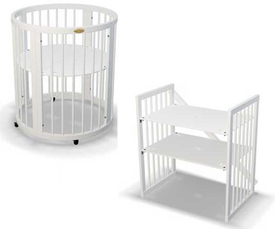 Дитяче ліжко Ingvart 9в1 + матрац. Ліжечко-трансформер.