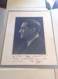 Salazar ,Fotografia com dedicatória a Mussolini