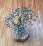 Drzewko szczęścia życia Bonsai z drutu i koralików Handmade Rękodzieło