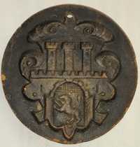Старовинна настінна медаль, герб міста Львіва 16 століття