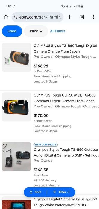 Olympus Tough TG-860 ЗАМІНА G7 X Цифровий Вінтажний Фотоапарат