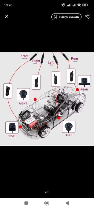 Система кругового огляду парктронік Car Cam 360, нічне бачення!