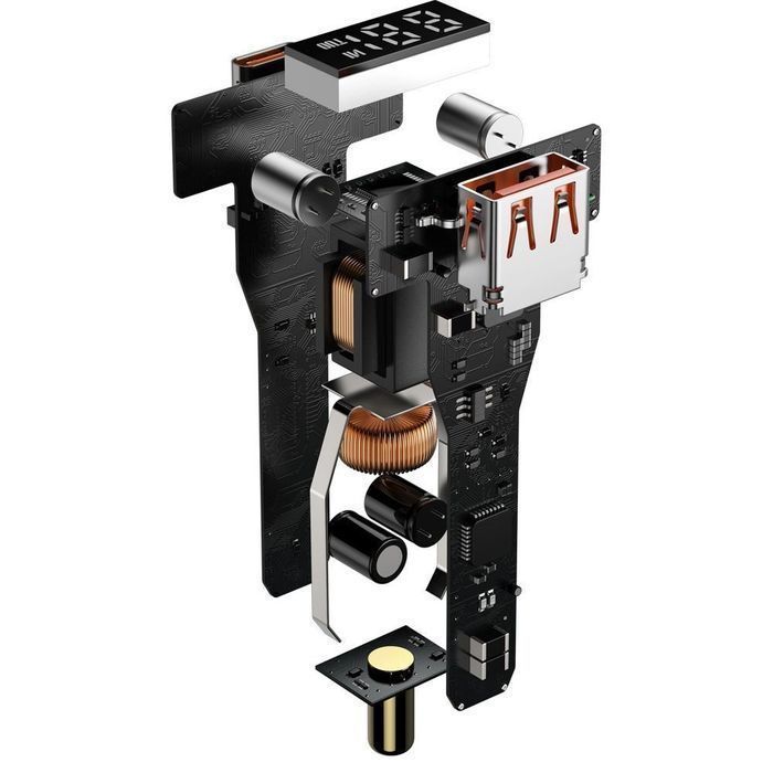 Baseus ładowarka samochodowa USB / USB C 100W PPS QC PD + kabel USB C