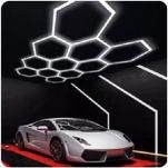 Oświetlenie modułowe hexagon LED 11 plastrów miodu warsztat garaż