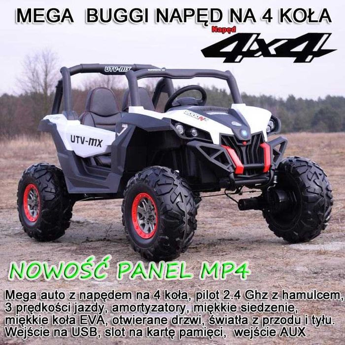 BAWIBUS.PL Auto samochód pojazd na akumulator BUGGY 4x4 JEEP 2osobowy