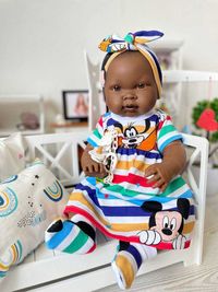 Пупс кукла афро Лоренс 45004 в одежде, 45 см