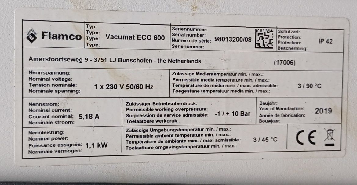 Separator powietrza pompa wody Lowara Flamco Vacumat Eco 600