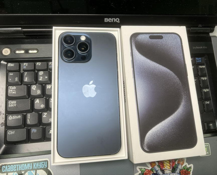 Продам iphone 15 pro max blue Titanium 256GB есім