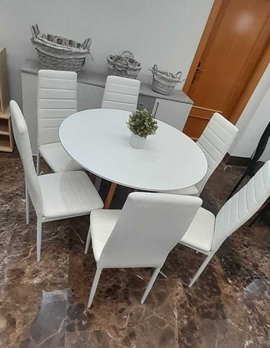 Novo! Conjunto de mesa de jantar e cadeiras com transporte gratuito