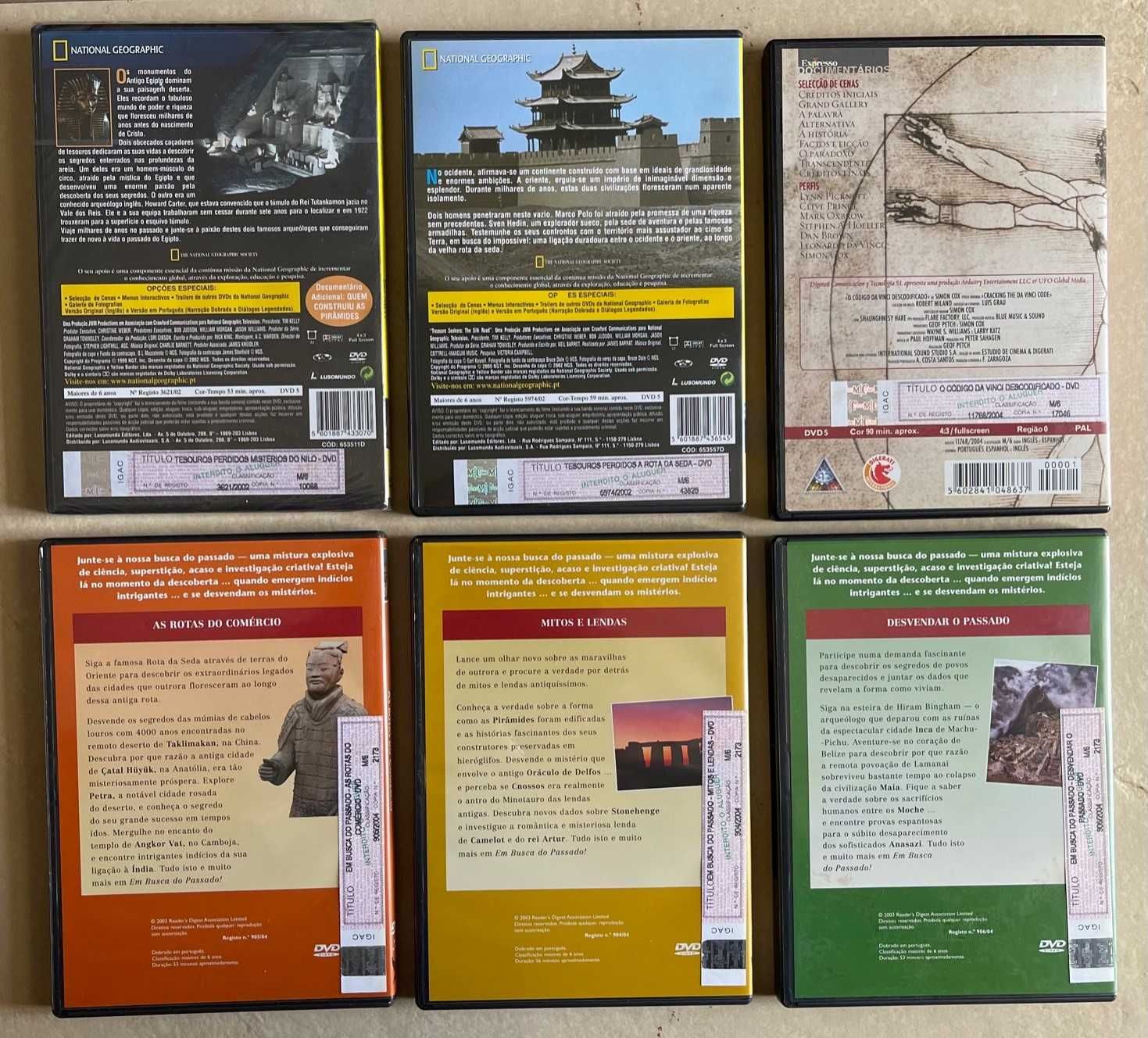 Lote de 16 Documentários DVD’s – SELADOS
