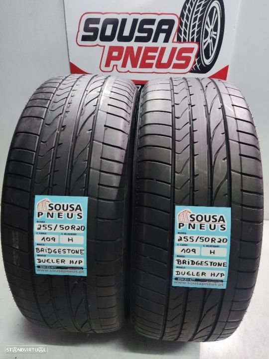 2 pneus semi novos 255-50r20 bridgestone - oferta dos portes