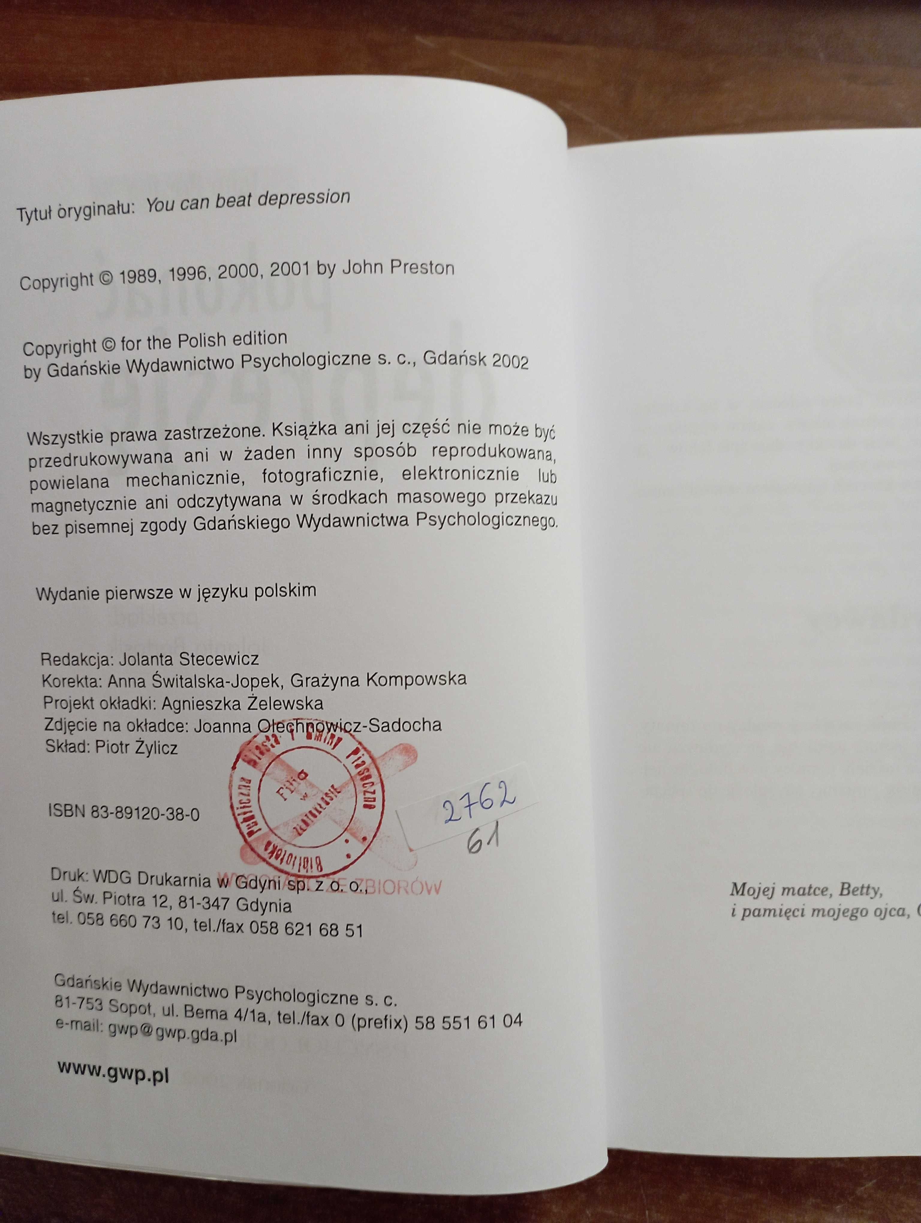 Pokonać depresję John Preston