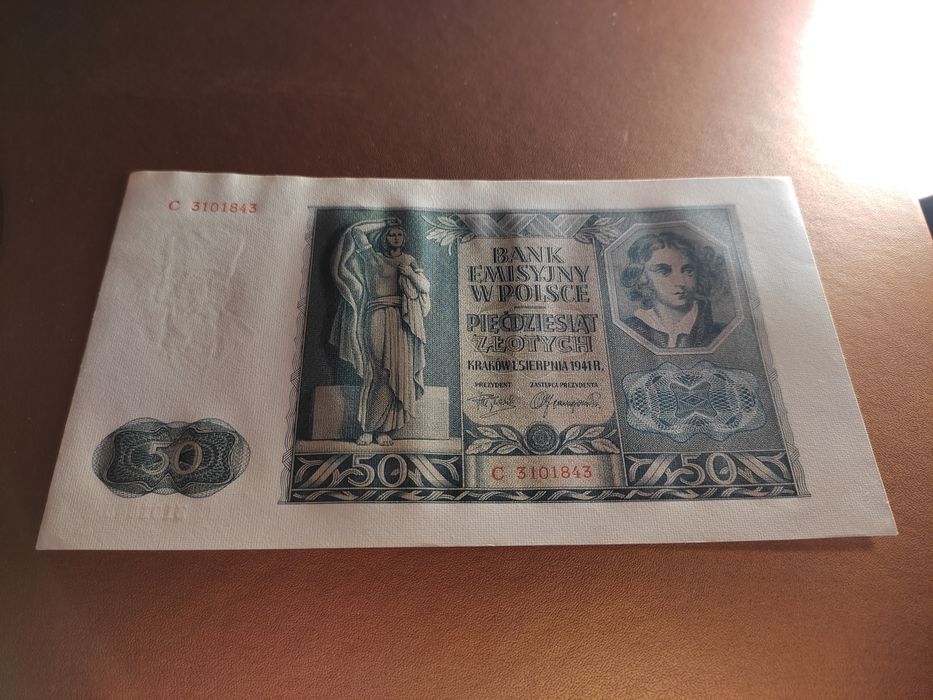 Banknot 50 złotych 1941 UNC-