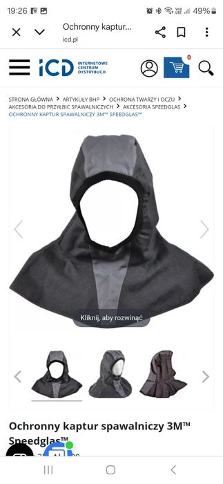 Kaptur Speedglas. 3M