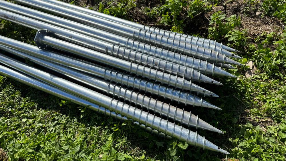 Геопалі геошурупи + свайный фундамент • установка винтовых свай