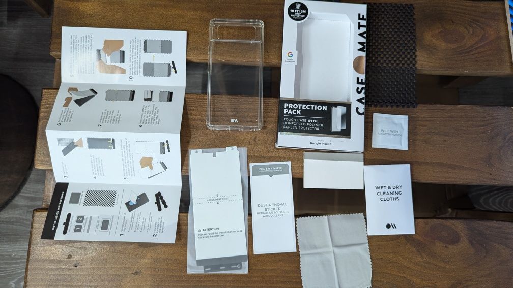 Чохол для Google Pixel 6 + полімерна плівка Case Mate Tough 
Прозорий