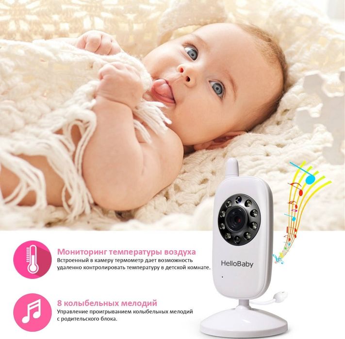 АКЦІЯ!Відеоняня радіоняня Hellobaby hb32!