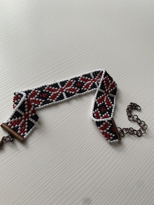 Чокер з бісеру. Український орнамент