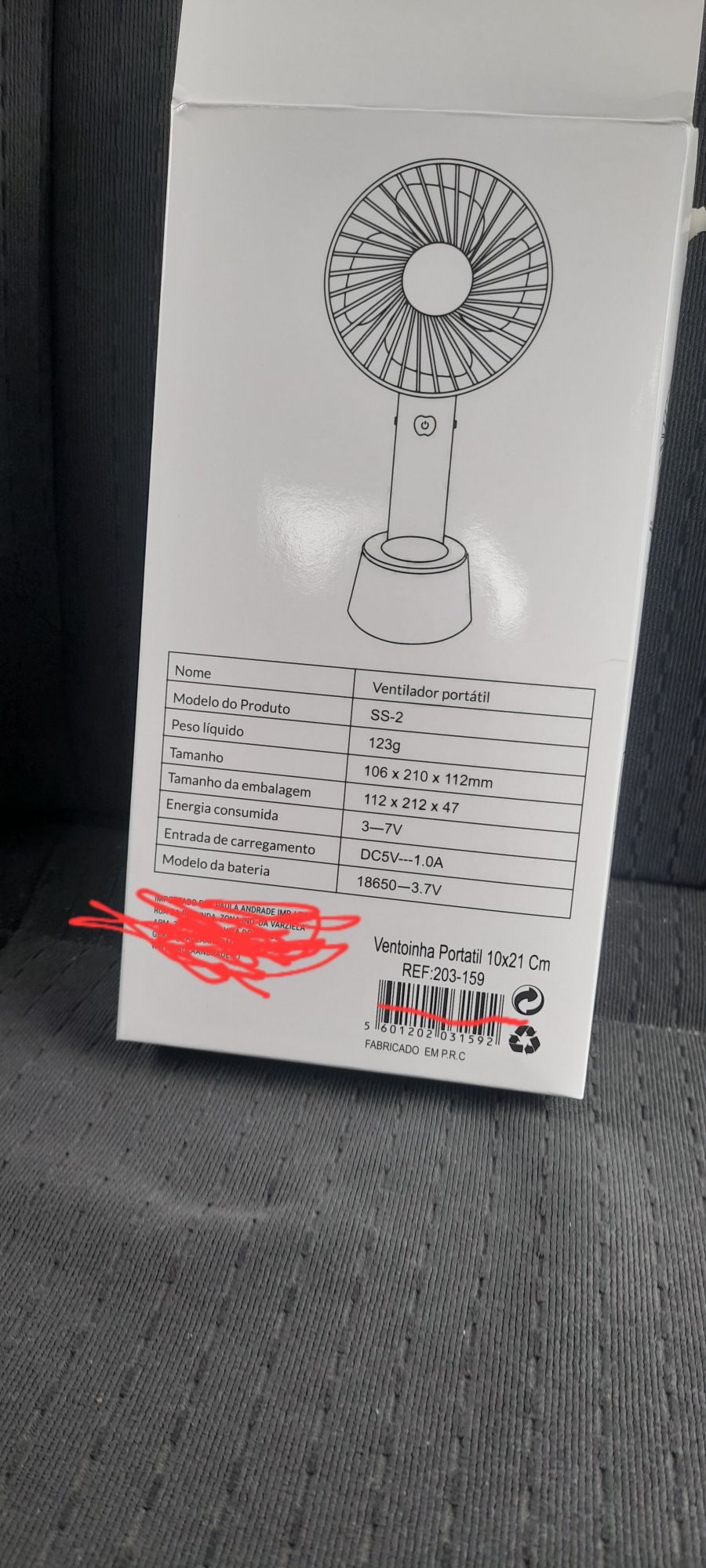Ventilador portátil marca branca