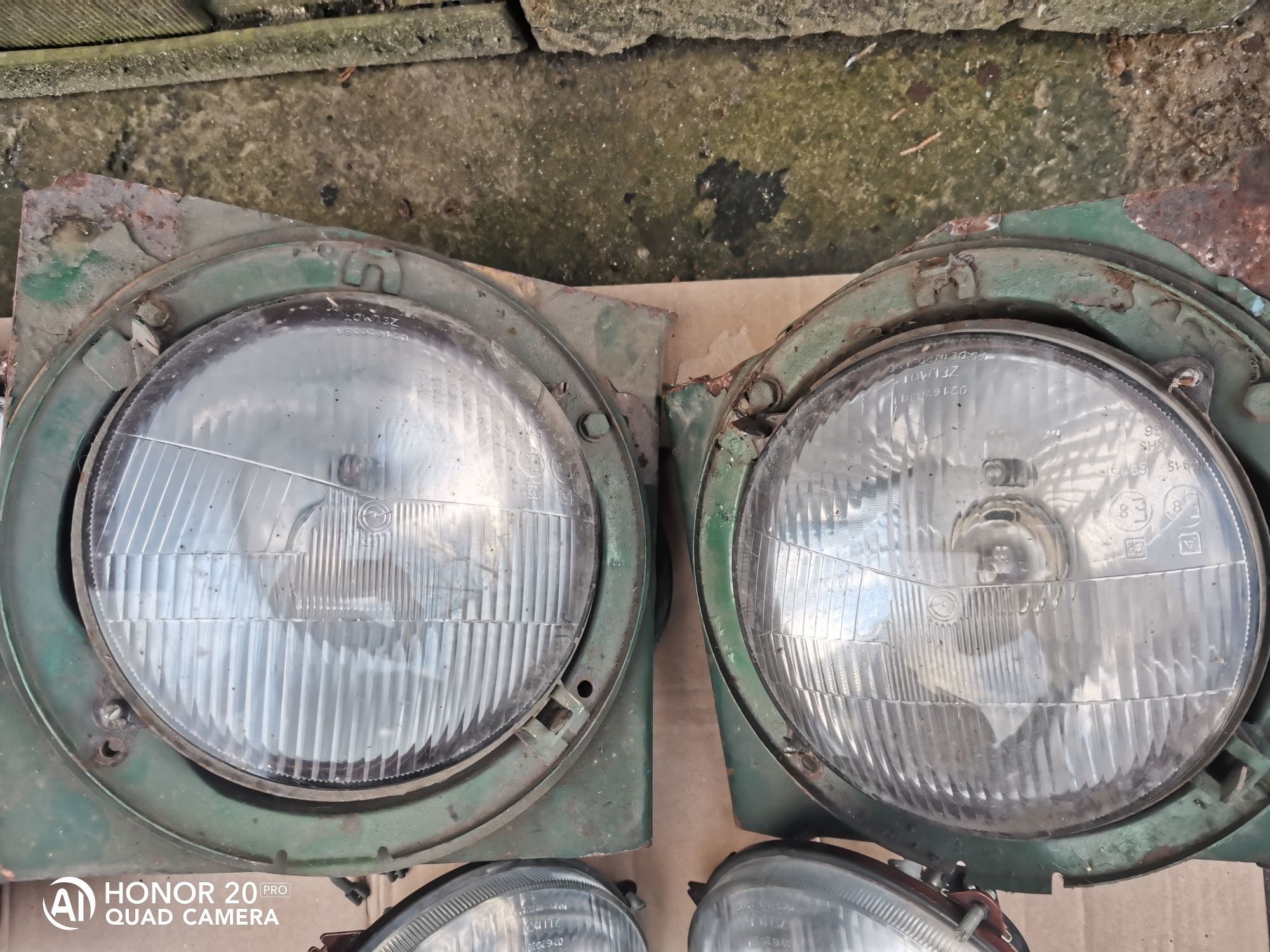Lampy Reflektory Fso Warszawa Żuk Nysa Fiat 126 Zelmot  orginalne halo