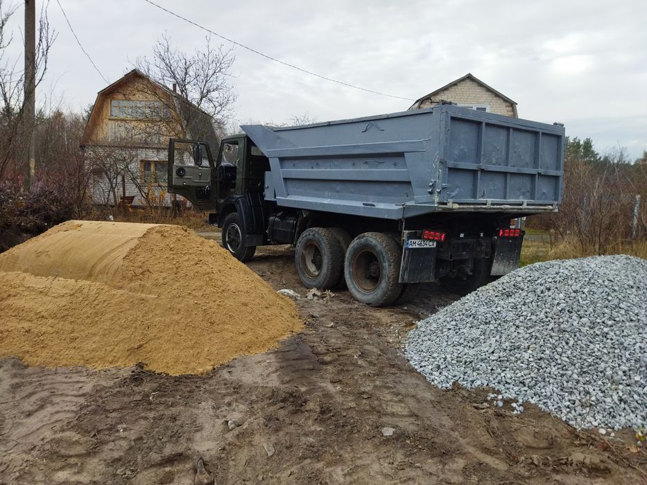 Купить песок, щебень, отсев. Вывоз мусора