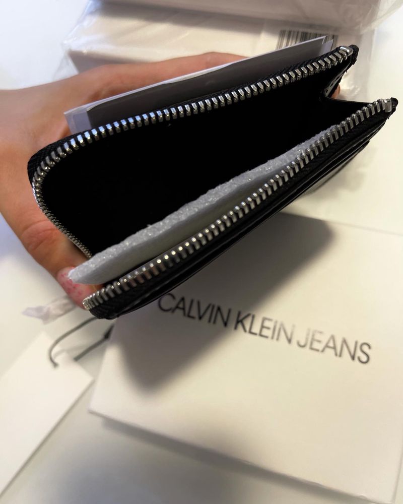 Чоловічий гаманець, кошелек Calvin Klein, Кельвін натур шкіра Оригінал