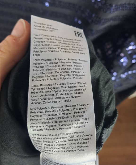 Sukienka ciążowa Mama Licious na Sylwestra z cekinami długa r.L