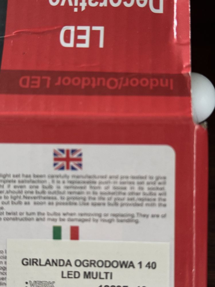 Lampki girlanda ogrodowa solarna 48tknd