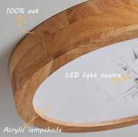 Lampa sufitowa plafon z japońskiego drewna+pilot Outlet 3067