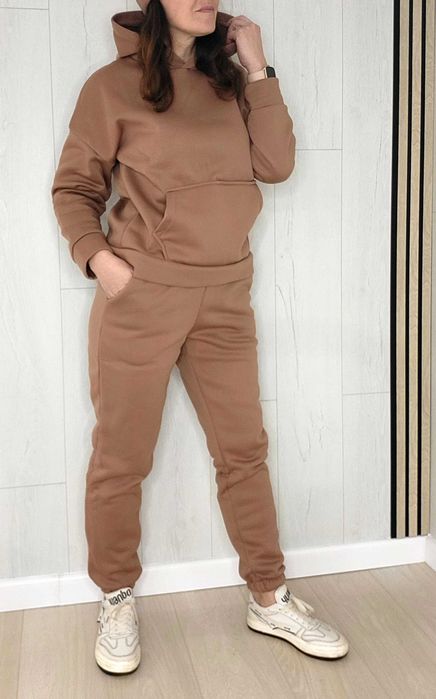 Жіночий теплий костюм трійка  + шапочка тринитка на флісі