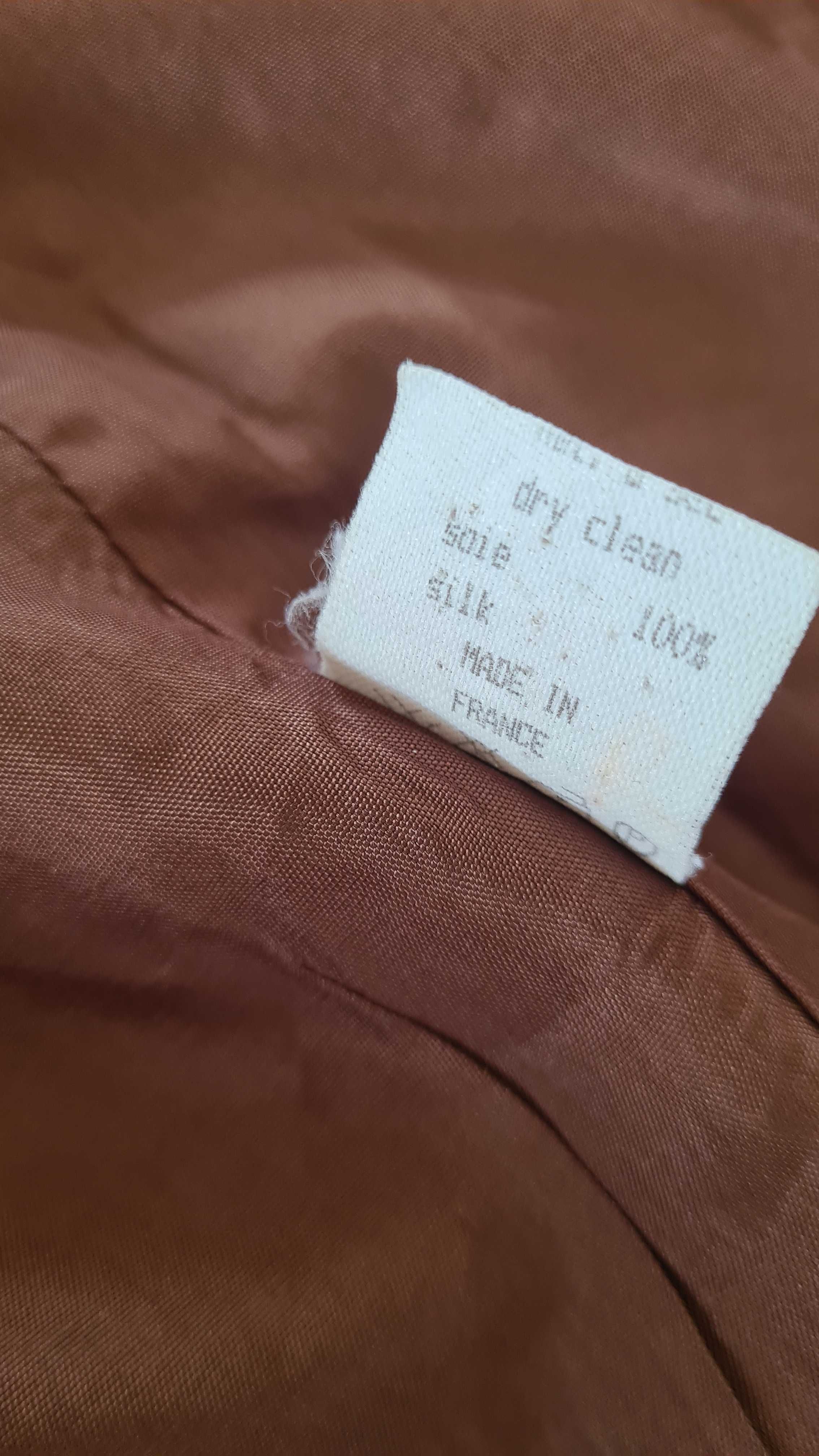 Sukienka żakietowa koszulowa kopertowa 100% Jedwab. Rozmiar 38