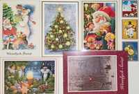 5 świątecznych kart + 6 karteczek na życzenia