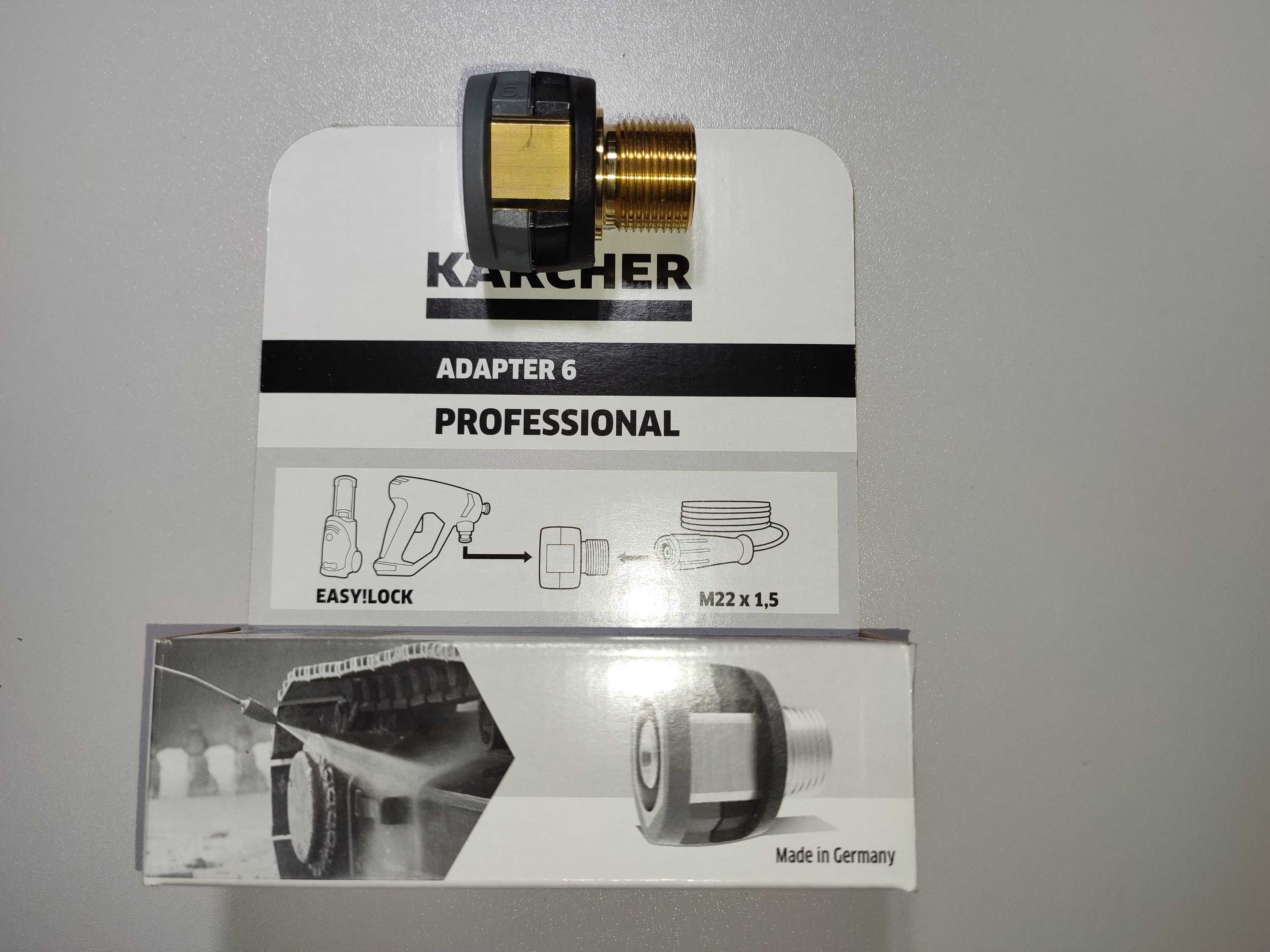 Adapter 6 i 8 Karcher M22x1,5 + Easy Lock Złączka nowy + stary system