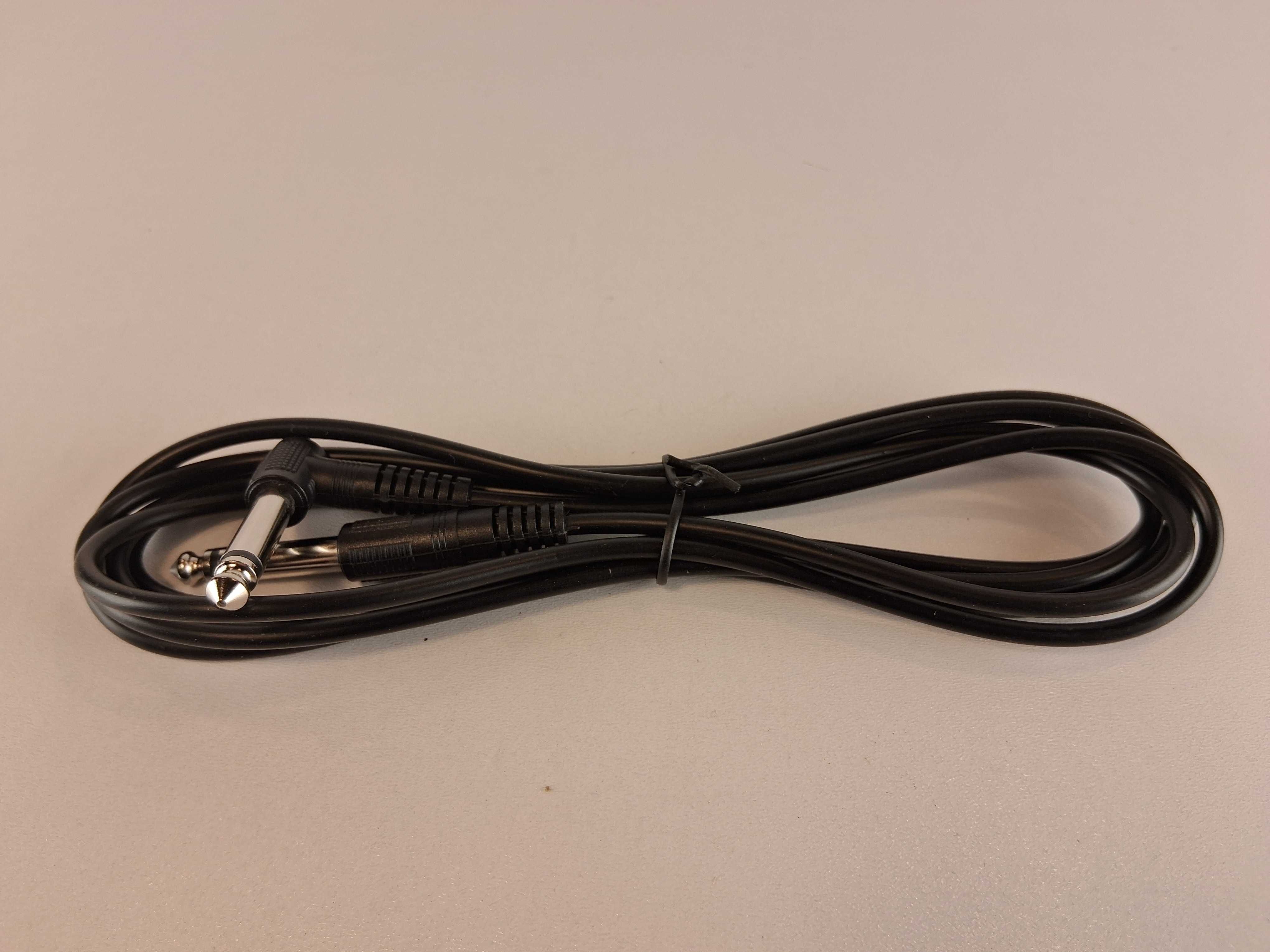N046 Kabel Gitarowy Jack 6.3 mm Mono Czarny Długość 3 Metry