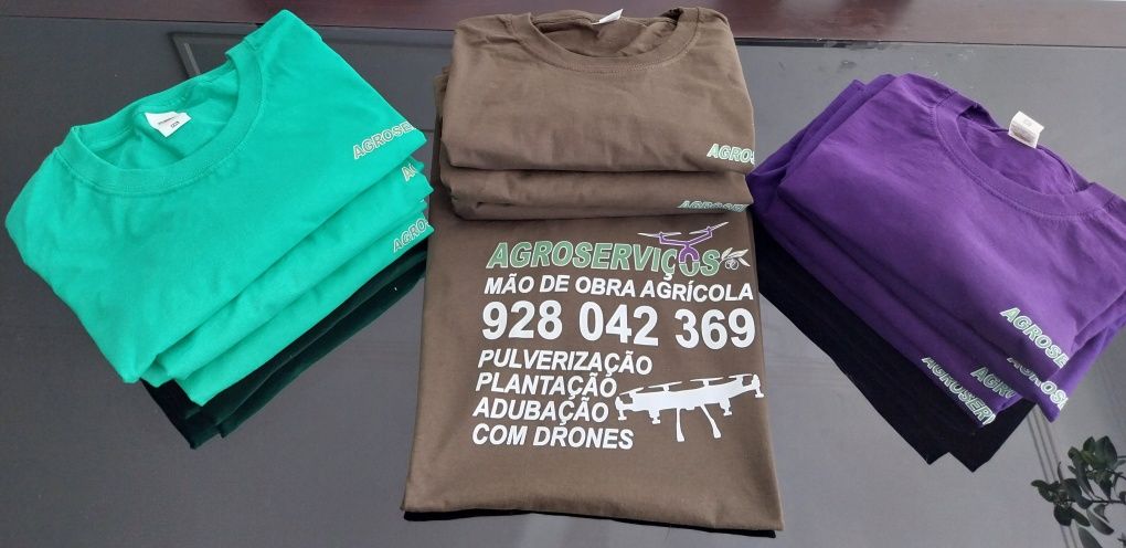 T-shirts personalizadas para empresas ou particulares com a sua marca