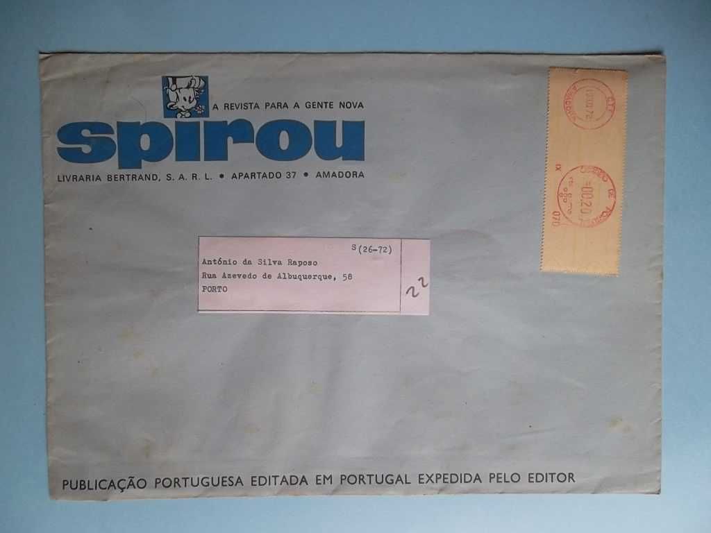 RARO Envelope da Revista SPIROU de 1972