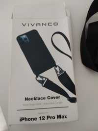Łańcuch do smartfona Vivanco Necklace iPhone 12 Pro max czarny