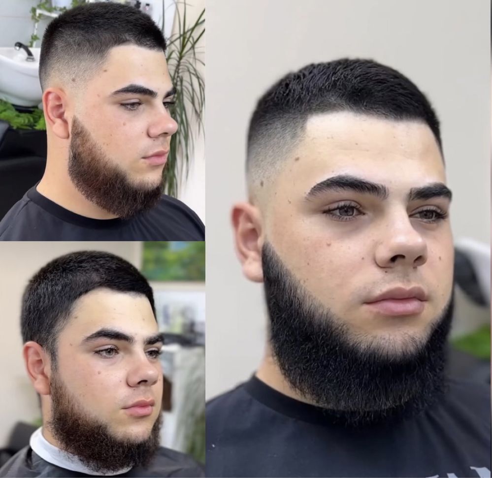 Мужская стрижка волос и бороды барбер мужской парикмахер