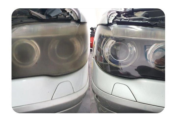 Polerowanie lamp samochodowych oraz szyb,pranie siedzeń oraz tapicerki