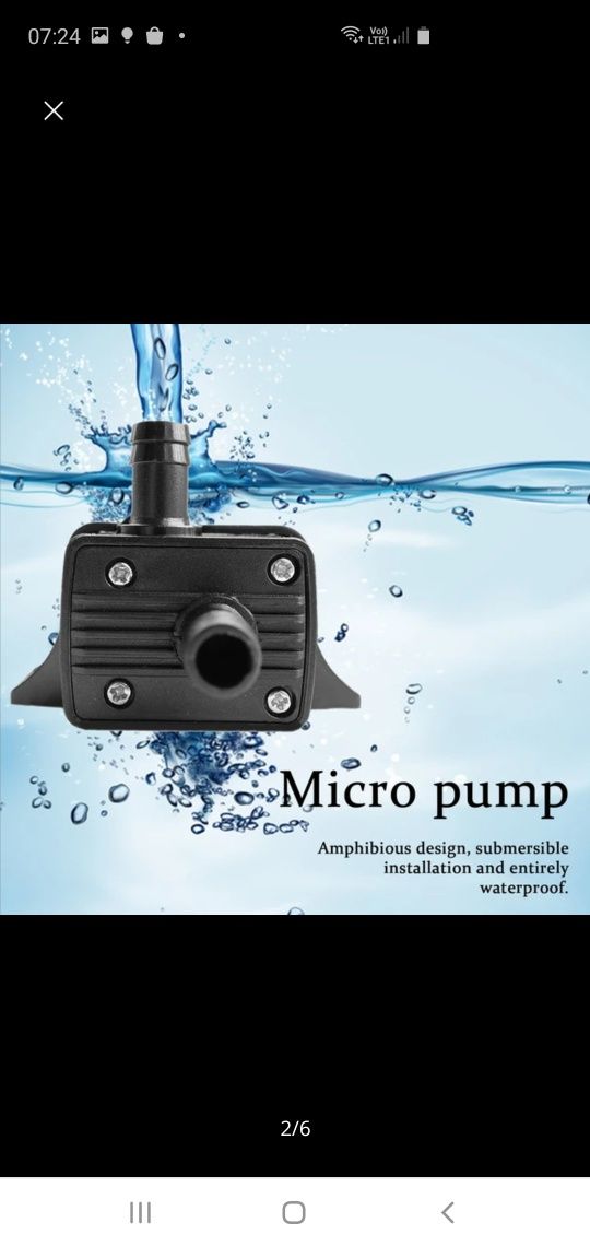 pompa wodna  wyjątkowo cicha Mini bezszczotkowa pompa 12v 5w fontanna