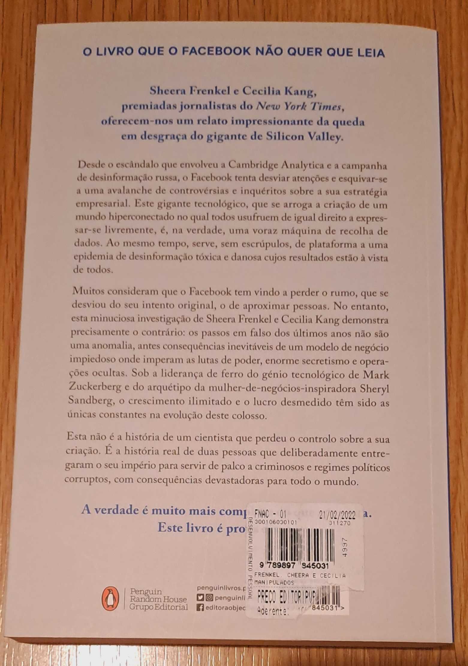 Livro: “ Manipulados” - Sheera Frenkel e Cecilia Kang