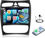 4G+64GB RADIO samochodowe Mercedes klasy C Carplay Android, ekran 9CAL