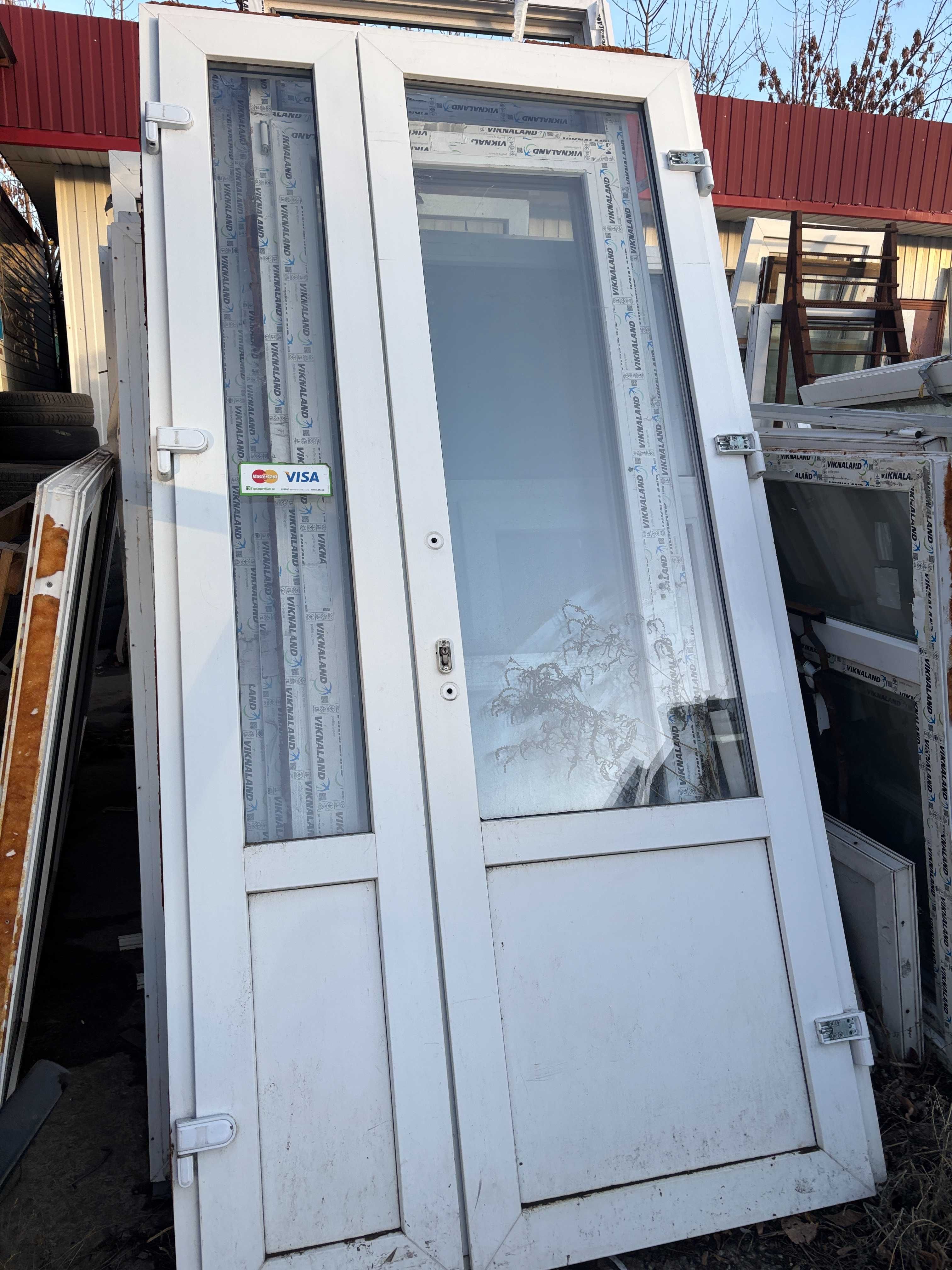 Дверь входная металопластиковая VEKA двойная 2480\1260 входная группа