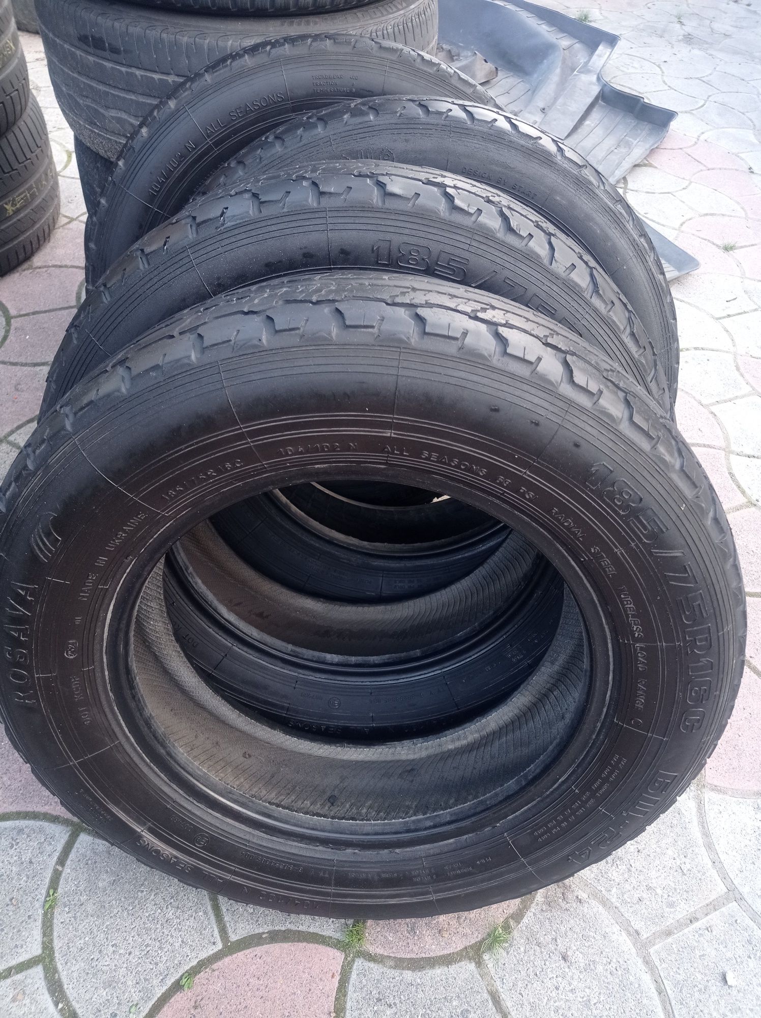 Шини Газель 185/75R16C ROSAVA БЦ-24. 4шт. Всесезонка.