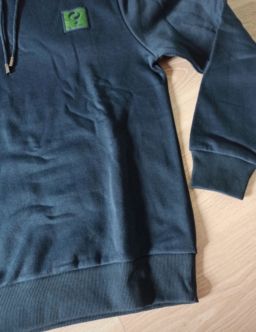 Nowa bluza z kapturem męska granatowa S