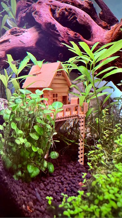 Мини дом в аквариум