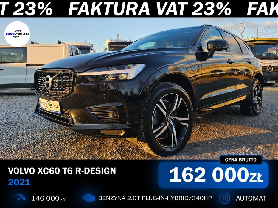 Volvo XC 60 T6 R-Design AWD PHEV, Pneumatyka, Swarovski, Bowers & Wilkins