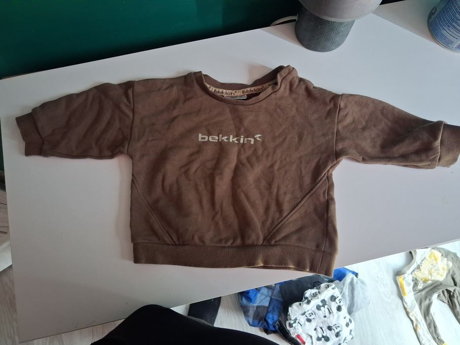 Zestaw bluza plus spodnie bekkin brązowy rozmiar 62